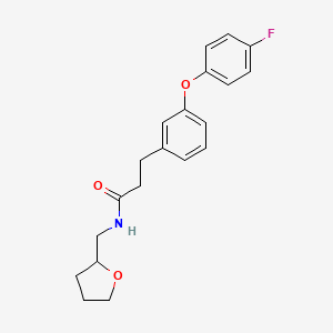molecular formula C20H22FNO3 B2645704 3-[3-(4-fluorophenoxy)phenyl]-N-[(oxolan-2-yl)methyl]propanamide CAS No. 1207034-52-3
