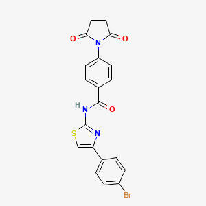 N-(4-(4-bromophenyl)thiazol-2-yl)-4-(2,5-dioxopyrrolidin-1-yl)benzamide