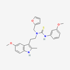 1-(furan-2-ylmethyl)-1-(2-(5-methoxy-2-methyl-1H-indol-3-yl)ethyl)-3-(3-methoxyphenyl)thiourea