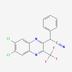 2-[6,7-Dichloro-3-(trifluoromethyl)quinoxalin-2-yl]-2-phenylacetonitrile