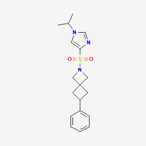 6-Phenyl-2-(1-propan-2-ylimidazol-4-yl)sulfonyl-2-azaspiro[3.3]heptane
