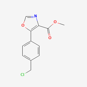 molecular formula C12H10ClNO3 B2645735 Methyl 5-[4-(chloromethyl)phenyl]-1,3-oxazole-4-carboxylate CAS No. 2172069-54-2
