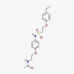 molecular formula C20H26N2O5S B2645747 N-(2-(4-(2-(4-ethylphenoxy)ethylsulfonamido)phenoxy)ethyl)acetamide CAS No. 1351590-31-2