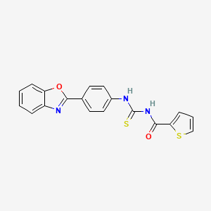 molecular formula C19H13N3O2S2 B2645761 N-{[4-(1,3-benzoxazol-2-yl)phenyl]carbamothioyl}thiophene-2-carboxamide CAS No. 399004-34-3