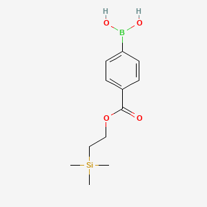 molecular formula C12H19BO4Si B2645764 (4-{[2-(三甲基硅基)乙氧基]羰基}苯基)硼酸 CAS No. 2377605-86-0