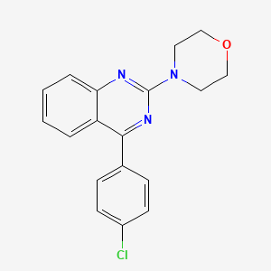 molecular formula C18H16ClN3O B2645767 4-(4-Chloro-phenyl)-2-morpholin-4-yl-quinazoline CAS No. 63615-59-8