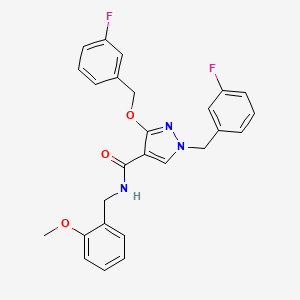 B2645886 1-(3-fluorobenzyl)-3-((3-fluorobenzyl)oxy)-N-(2-methoxybenzyl)-1H-pyrazole-4-carboxamide CAS No. 1014089-74-7