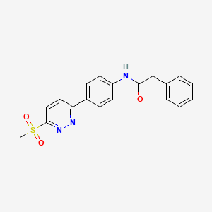 molecular formula C19H17N3O3S B2645920 N-(4-(6-(methylsulfonyl)pyridazin-3-yl)phenyl)-2-phenylacetamide CAS No. 941984-60-7