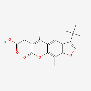 molecular formula C19H20O5 B2645952 (3-tert-butyl-5,9-dimethyl-7-oxo-7H-furo[3,2-g]chromen-6-yl)acetic acid CAS No. 664366-06-7