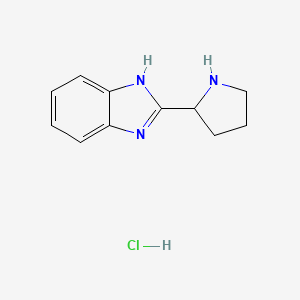 molecular formula C11H14ClN3 B2646022 2-(Pyrrolidin-2-yl)-1h-benzo[d]imidazole hydrochloride CAS No. 1179504-07-4