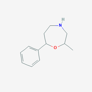 molecular formula C12H17NO B2646040 2-Methyl-7-phenyl-1,4-oxazepane CAS No. 2138245-80-2
