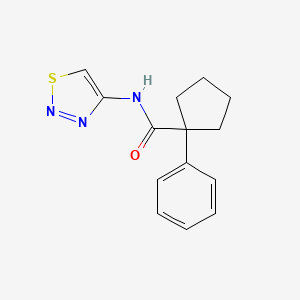 (Phenylcyclopentyl)-N-(3,4,5-thiadiazolyl)formamide