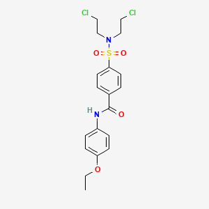 4-[bis(2-chloroethyl)sulfamoyl]-N-(4-ethoxyphenyl)benzamide
