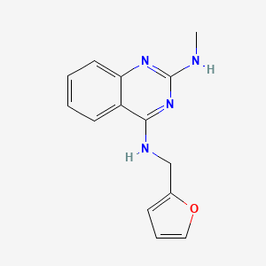 molecular formula C14H14N4O B2646049 N4-[(furan-2-yl)methyl]-N2-methylquinazoline-2,4-diamine CAS No. 681475-24-1