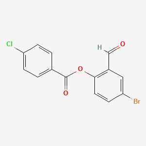 molecular formula C14H8BrClO3 B2646052 4-Bromo-2-formylphenyl 4-chlorobenzoate CAS No. 432009-98-8