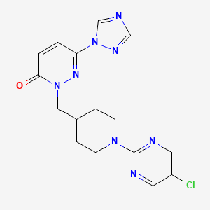 B2646053 2-{[1-(5-chloropyrimidin-2-yl)piperidin-4-yl]methyl}-6-(1H-1,2,4-triazol-1-yl)-2,3-dihydropyridazin-3-one CAS No. 2175979-22-1