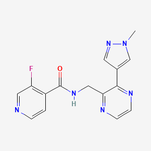 3-fluoro-N-((3-(1-methyl-1H-pyrazol-4-yl)pyrazin-2-yl)methyl)isonicotinamide