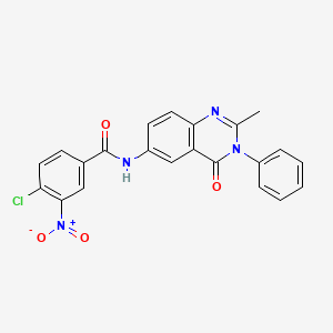 4-chloro-N-(2-methyl-4-oxo-3-phenyl-3,4-dihydroquinazolin-6-yl)-3-nitrobenzamide