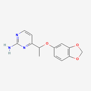 4-[1-(1,3-Benzodioxol-5-yloxy)ethyl]-2-pyrimidinamine