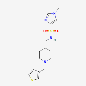 1-methyl-N-((1-(thiophen-3-ylmethyl)piperidin-4-yl)methyl)-1H-imidazole-4-sulfonamide
