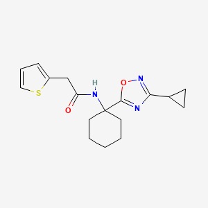 N-[1-(3-cyclopropyl-1,2,4-oxadiazol-5-yl)cyclohexyl]-2-(2-thienyl)acetamide