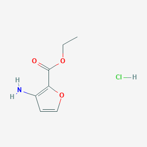 molecular formula C7H10ClNO3 B2646077 Ethyl 3-aminofuran-2-carboxylate hydrochloride CAS No. 2055839-90-0
