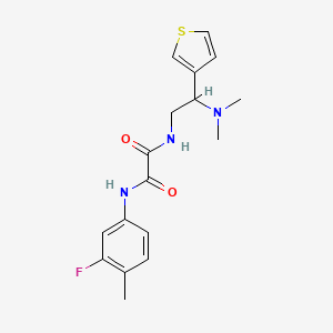N1-(2-(dimethylamino)-2-(thiophen-3-yl)ethyl)-N2-(3-fluoro-4-methylphenyl)oxalamide