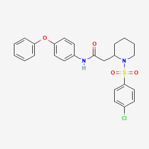 2-(1-((4-chlorophenyl)sulfonyl)piperidin-2-yl)-N-(4-phenoxyphenyl)acetamide