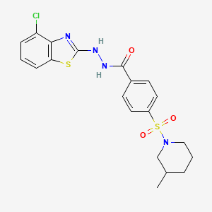 B2646095 N'-(4-chlorobenzo[d]thiazol-2-yl)-4-((3-methylpiperidin-1-yl)sulfonyl)benzohydrazide CAS No. 851979-30-1