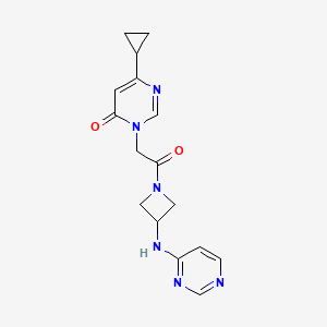 6-Cyclopropyl-3-(2-oxo-2-{3-[(pyrimidin-4-yl)amino]azetidin-1-yl}ethyl)-3,4-dihydropyrimidin-4-one