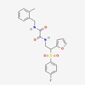 N-[2-[(4-fluorophenyl)sulfonyl]-2-(2-furyl)ethyl]-N'-(2-methylbenzyl)ethanediamide
