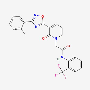 2-[3-[3-(2-methylphenyl)-1,2,4-oxadiazol-5-yl]-2-oxopyridin-1(2H)-yl]-N-[2-(trifluoromethyl)phenyl]acetamide