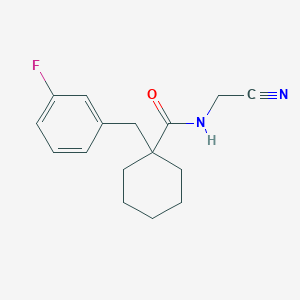 N-(Cyanomethyl)-1-[(3-fluorophenyl)methyl]cyclohexane-1-carboxamide