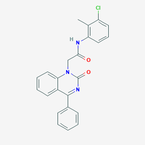 molecular formula C23H18ClN3O2 B2646118 N-(3-chloro-2-methylphenyl)-2-(2-oxo-4-phenyl-1,2-dihydroquinazolin-1-yl)acetamide CAS No. 932320-90-6