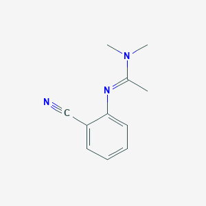 molecular formula C11H13N3 B2646126 (E)-N'-(2-cyanophenyl)-N,N-dimethylethenimidamide CAS No. 102669-53-4