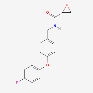 molecular formula C16H14FNO3 B2646127 N-[[4-(4-Fluorophenoxy)phenyl]methyl]oxirane-2-carboxamide CAS No. 2411268-79-4