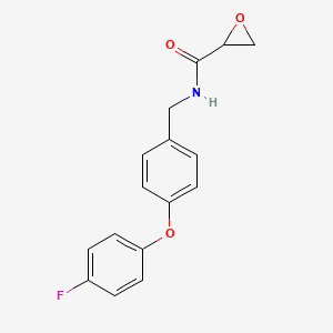 N-[[4-(4-Fluorophenoxy)phenyl]methyl]oxirane-2-carboxamide