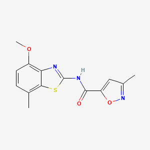 N-(4-methoxy-7-methylbenzo[d]thiazol-2-yl)-3-methylisoxazole-5-carboxamide
