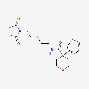 N-(2-(2-(2,5-dioxopyrrolidin-1-yl)ethoxy)ethyl)-4-phenyltetrahydro-2H-pyran-4-carboxamide