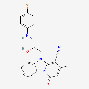 5-[3-(4-Bromoanilino)-2-hydroxypropyl]-3-methyl-1-oxopyrido[1,2-a]benzimidazole-4-carbonitrile
