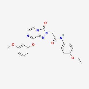 molecular formula C22H21N5O5 B2646143 N-(4-ethoxyphenyl)-2-[8-(3-methoxyphenoxy)-3-oxo-2H,3H-[1,2,4]triazolo[4,3-a]pyrazin-2-yl]acetamide CAS No. 1251600-20-0
