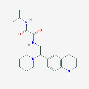 molecular formula C22H34N4O2 B2646165 N'-[2-(1-methyl-1,2,3,4-tetrahydroquinolin-6-yl)-2-(piperidin-1-yl)ethyl]-N-(propan-2-yl)ethanediamide CAS No. 921903-02-8