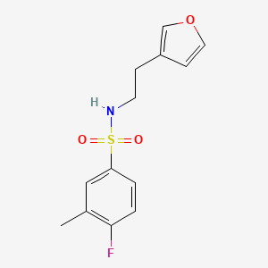 4-fluoro-N-(2-(furan-3-yl)ethyl)-3-methylbenzenesulfonamide