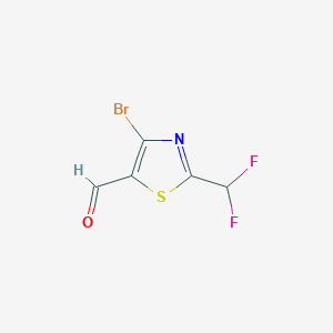 molecular formula C5H2BrF2NOS B2646179 4-Bromo-2-(difluoromethyl)-1,3-thiazole-5-carbaldehyde CAS No. 2248379-43-1