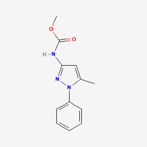 molecular formula C12H13N3O2 B2646183 methyl N-(5-methyl-1-phenyl-1H-pyrazol-3-yl)carbamate CAS No. 287176-87-8