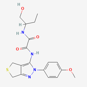 molecular formula C18H22N4O4S B2646186 N1-(1-hydroxybutan-2-yl)-N2-(2-(4-methoxyphenyl)-4,6-dihydro-2H-thieno[3,4-c]pyrazol-3-yl)oxalamide CAS No. 900010-00-6