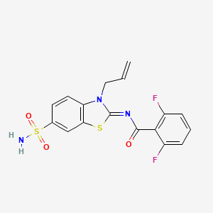 (Z)-N-(3-allyl-6-sulfamoylbenzo[d]thiazol-2(3H)-ylidene)-2,6-difluorobenzamide