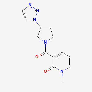 3-(3-(1H-1,2,3-triazol-1-yl)pyrrolidine-1-carbonyl)-1-methylpyridin-2(1H)-one