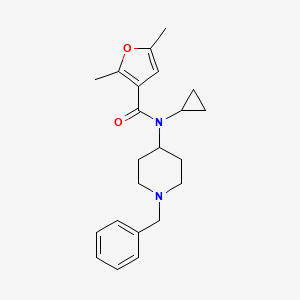 molecular formula C22H28N2O2 B2646223 N-(1-benzylpiperidin-4-yl)-N-cyclopropyl-2,5-dimethylfuran-3-carboxamide CAS No. 2309573-78-0