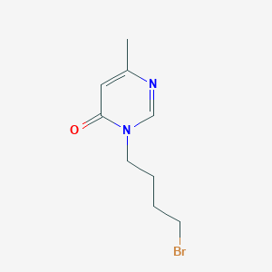 molecular formula C9H13BrN2O B2646229 3-(4-Bromobutyl)-6-methyl-3,4-dihydropyrimidin-4-one CAS No. 1249060-61-4